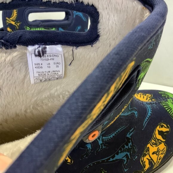 Bogs Kids' Winter Fleece Lined Rain Boots Size 10 Dinosaur Print - Picture 6 of 11